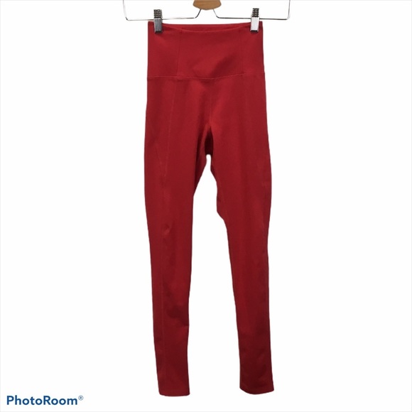 Girlfriend Collective Red Compressive High-Rise Leggings - Picture 1 of 7